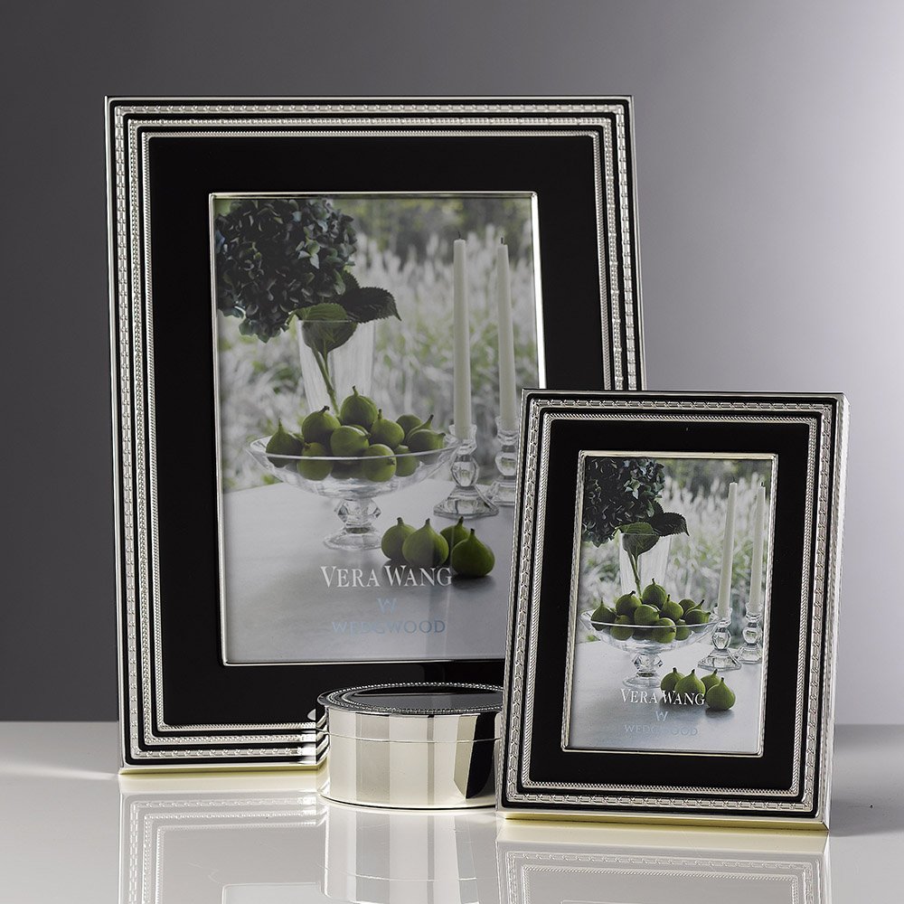 Vera Wang Wedgwood With Love Noir Silver Giftware Frame 4x6" (10x15cm